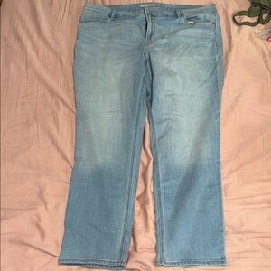 Old Navy High-Rise Wow Straight Jeans in Light Blue